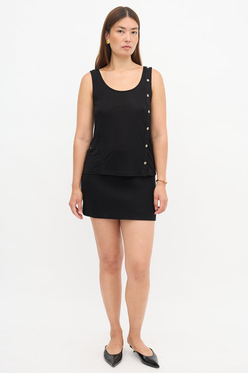 Chanel CC Button Tank Top