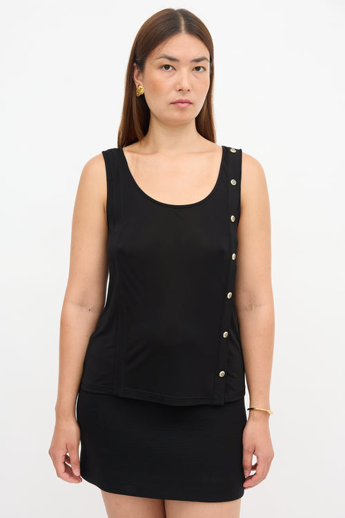Chanel CC Button Tank Top
