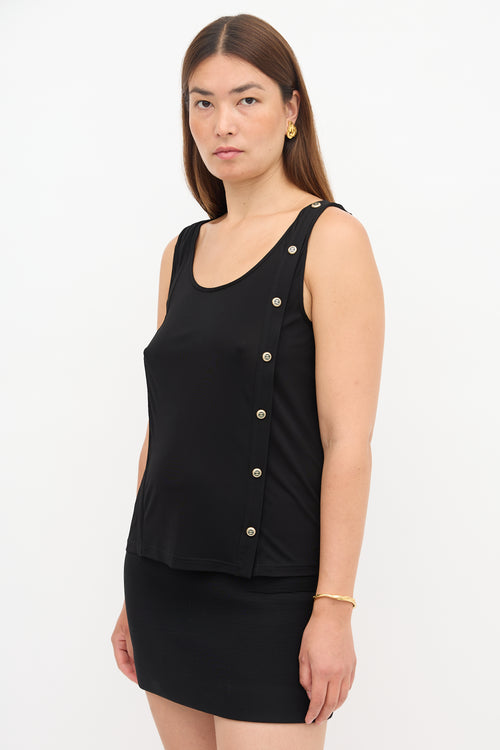 Chanel CC Button Tank Top