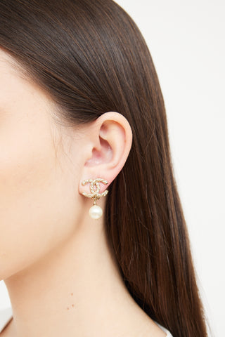 Chanel CC Pearl Drop Spring 2013 Earrings