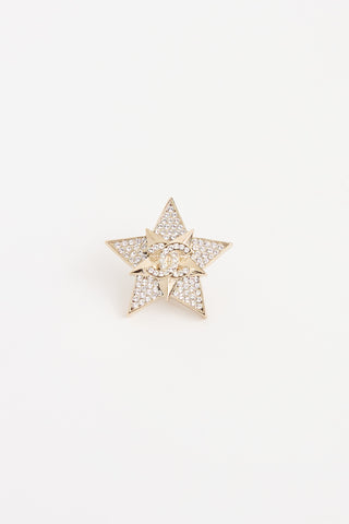 Chanel Cruise 2017 CC Star Rhinestone Pin