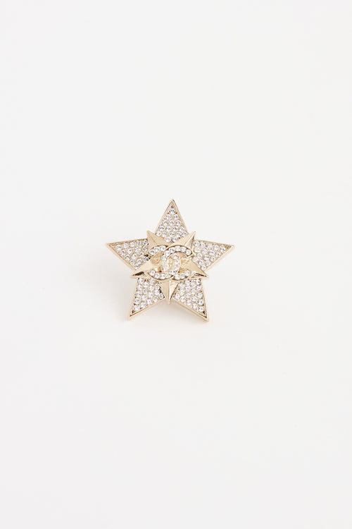 Chanel Cruise 2017 CC Star Rhinestone Pin