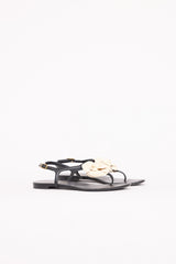 ChanelCamellia Leather T-Strap Sandal