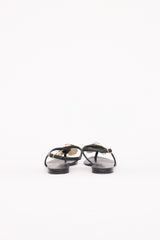 ChanelCamellia Leather T-Strap Sandal