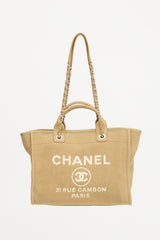 Chanel Canvas Large Deauville Tote Bag