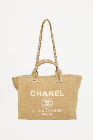 Chanel Canvas Large Deauville Tote Bag