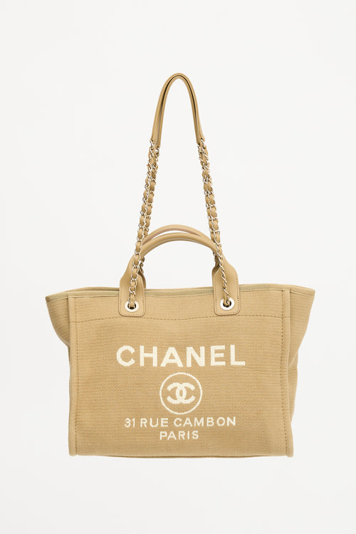 Chanel Canvas Large Deauville Tote Bag