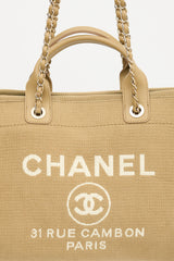 Chanel Canvas Large Deauville Tote Bag