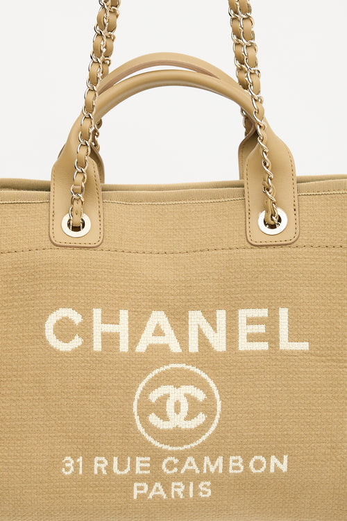 Chanel Canvas Large Deauville Tote Bag
