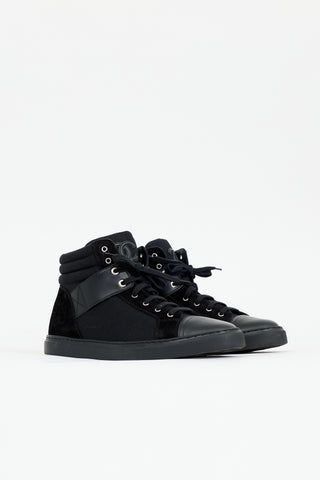 Chanel Canvas & Suede CC Sneaker