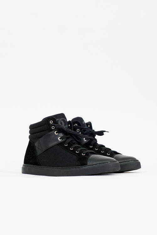 Chanel Canvas & Suede CC Sneaker