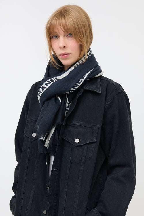 Chanel Cashmere Logo Scarf