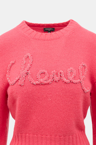 Chanel Pre-Fall 2020 Cashmere Embroidered Sweater