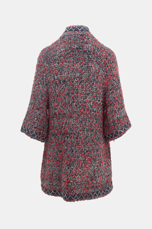 Chanel Navy & Multicolour Cashmere Tweed Sweater