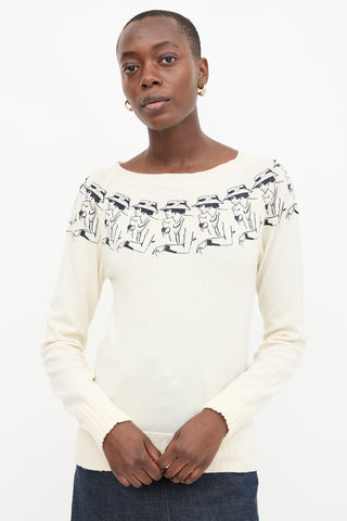 Chanel Cashmere Embroidered CC Sweater
