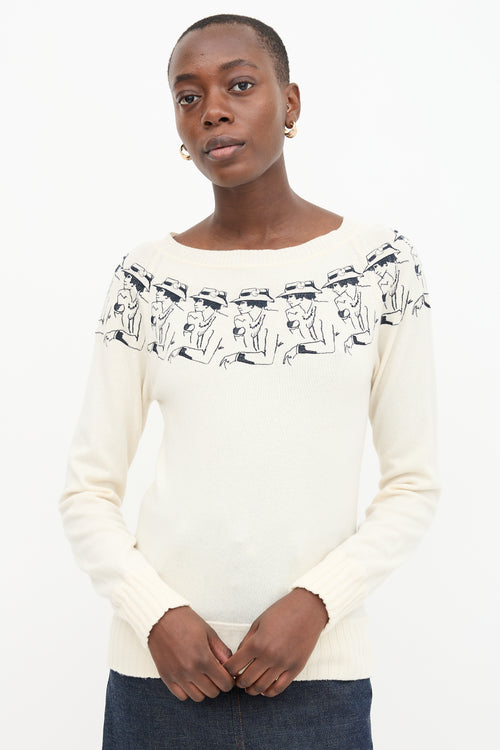 Chanel Cashmere Embroidered CC Sweater