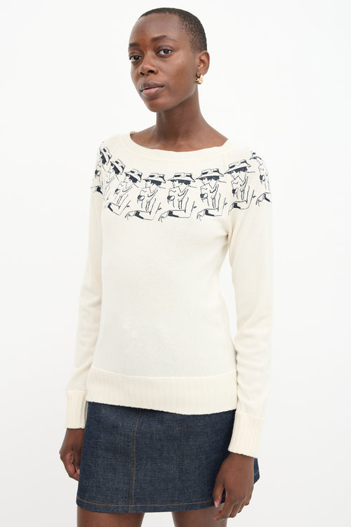 Chanel Cashmere Embroidered CC Sweater
