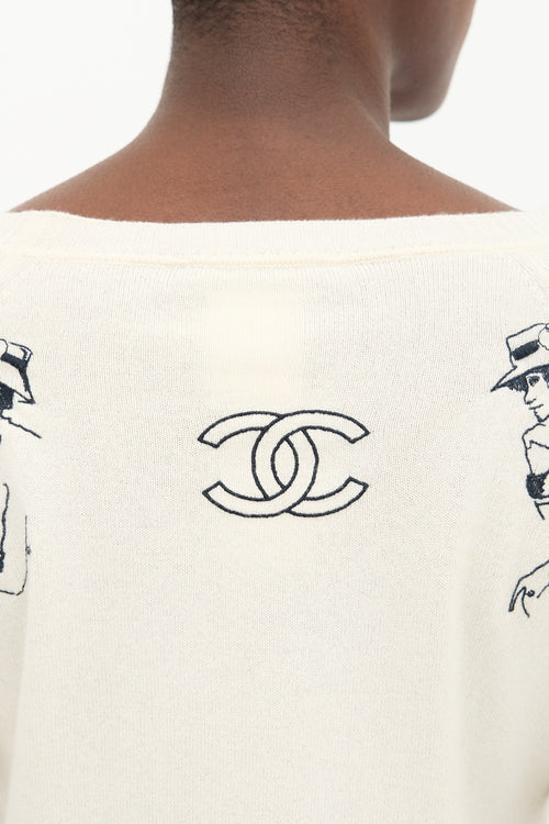 Chanel Cashmere Embroidered CC Sweater