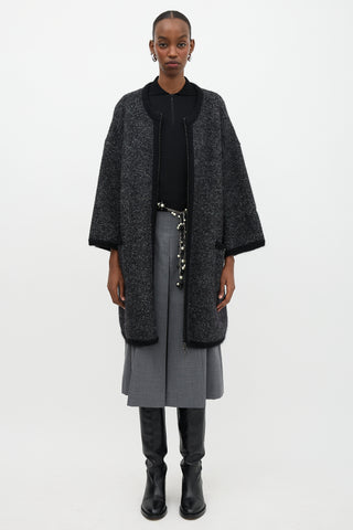Chanel Cashmere Oversized Zip Cardigan