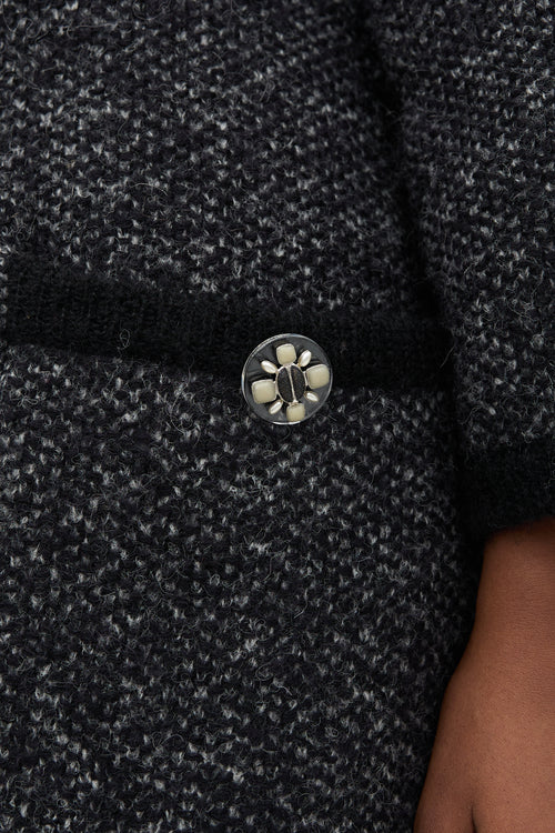 Chanel Cashmere Oversized Zip Cardigan