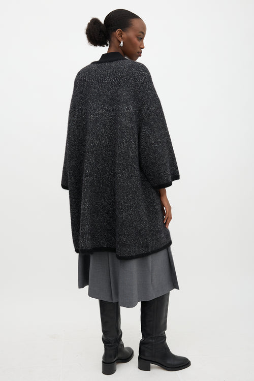 Chanel Cashmere Oversized Zip Cardigan