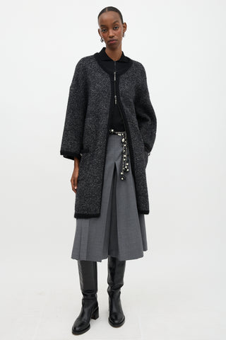 Chanel Cashmere Oversized Zip Cardigan