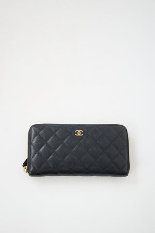 Chanel Leather CC Long Wallet