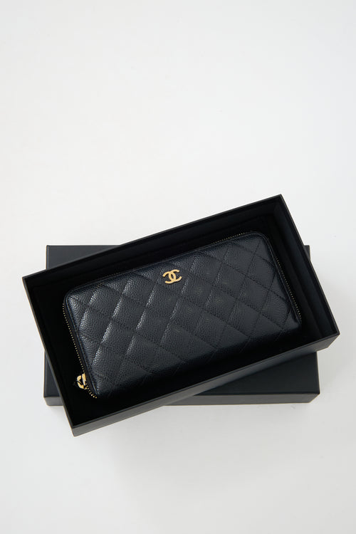 Chanel Leather CC Long Wallet