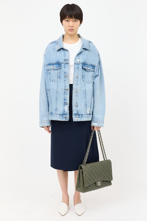 Chanel Caviar Leather Maxi Double Flap Bag