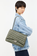 Chanel Caviar Leather Maxi Double Flap Bag