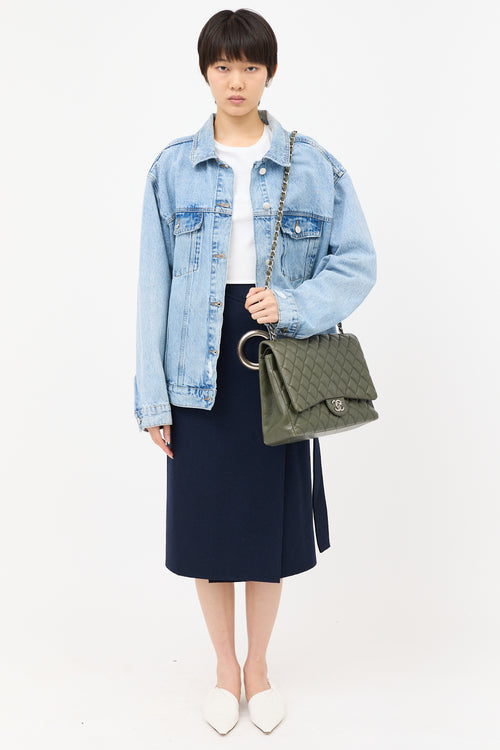 Chanel Caviar Leather Maxi Double Flap Bag