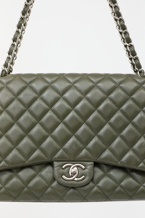 Chanel Caviar Leather Maxi Double Flap Bag