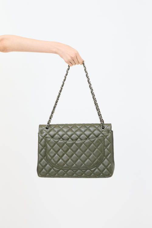 Chanel Caviar Leather Maxi Double Flap Bag