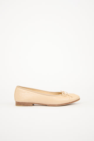Chanel Caviar Leather CC Ballet Flat