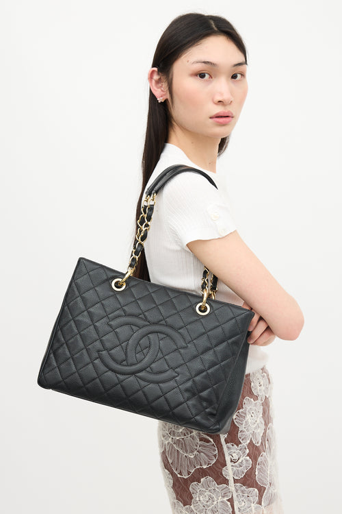 Chanel Caviar Leather Grand Shopping Tote Bag