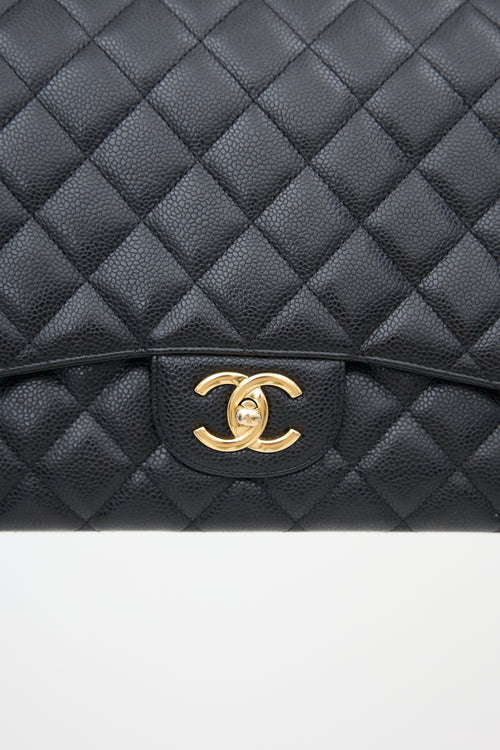 Chanel 2013 Caviar Jumbo Double Flap Bag