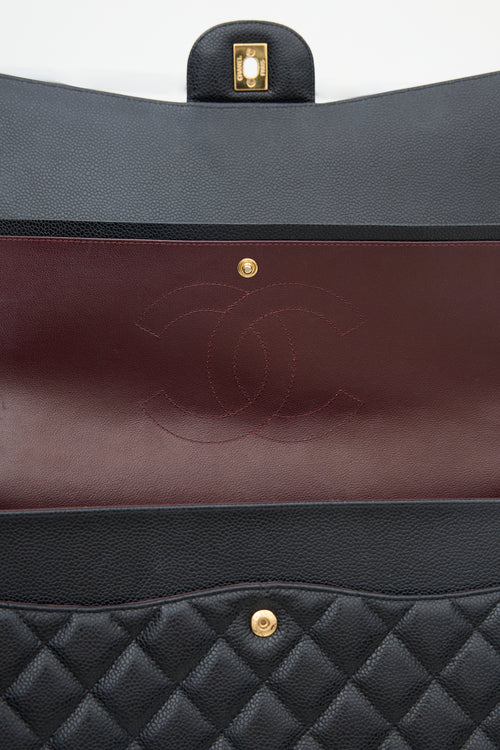 Chanel 2013 Caviar Jumbo Double Flap Bag