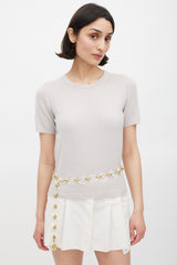 Chanel Clear & Gold Chain Link Medallion Belt
