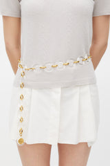 Chanel Clear & Gold Chain Link Medallion Belt