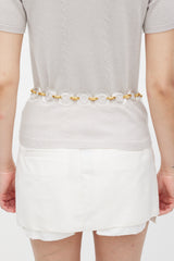 Chanel Clear & Gold Chain Link Medallion Belt