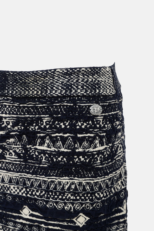 Chanel Cloqué Jacquard Knit Skirt