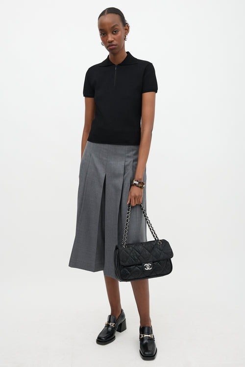 Chanel Coated Canvas Le Marais Flap Bag