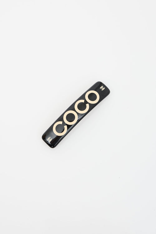 Chanel Coco CC Logo Hair Clip