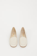 Chanel Cream CC Logo Loafer