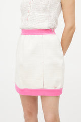 Chanel Cream & Pink Ribbed Co-Ord Set