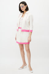 Chanel Cream & Pink Ribbed Co-Ord Set