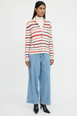 Chanel Spring 2020 Cashmere Striped Knit Jacket