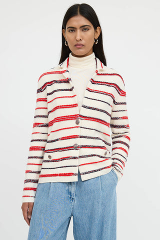 Chanel Spring 2020 Cashmere Striped Knit Jacket