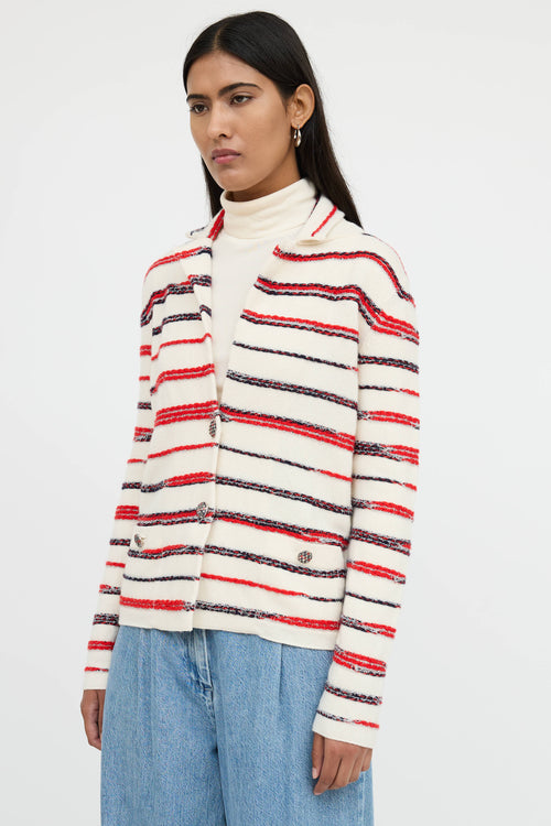 Chanel Spring 2020 Cashmere Striped Knit Jacket