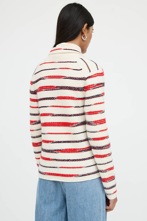 Chanel Spring 2020 Cashmere Striped Knit Jacket